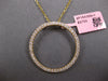 LARGE .84CT DIAMOND 14K YELLOW GOLD CLASSIC CIRCLE OF LIFE LOVE FLOATING PENDANT