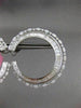 LARGE 8.49CT ROUND BAGUETTE & MARQUISE DIAMOND 18KT WHITE GOLD 3D HOOP EARRINGS