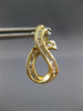 1.0CT DIAMOND 18KT YELLOW GOLD BAGUETTE TEAR DROP SEMI INFINITY CLIP ON EARRINGS