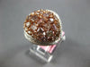 EXTRA LARGE 3.71CT WHITE & PINK DIAMOND 18KT WHITE & ROSE GOLD DOME SHAPE RING