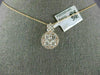 ESTATE LARGE 1.26CT DIAMOND 18KT ROSE GOLD CLASSIC CLUSTER CIRCULAR HALO PENDANT