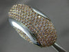 ESTATE EXTRA LARGE 3.23CT PINK DIAMOND 18K WHITE & ROSE GOLD OVAL SHAPE FUN RING