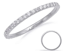 .40CT DIAMOND 14KT WHITE GOLD 3D SHARED PRONG 2MM LOW SETTING ANNIVERSARY RING