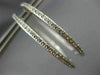 ESTATE 1.42CT ROUND DIAMOND 14KT WHITE GOLD 3D INSIDE OUT HOOP EARRINGS #18562