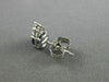 ESTATE 1.10CT DIAMOND & AAA SAPPHIRE 14K WHITE GOLD CLASSIC STUD EARRINGS #25728