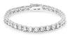 ESTATE LARGE 6.00CT DIAMOND 14KT WHITE GOLD 3D CLASSIC ROUND TENNIS BRACELET