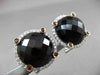ESTATE 27.01CTW AAA SMOKY BLUE TOPAZ & DIAMOND 14KT WHITE GOLD CLIP ON EARRINGS