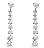 ESTATE .49CT DIAMOND 18KT WHITE GOLD 3D CLASSIC JOURNEY HANGING EARRINGS