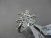 ANTIQUE .14CT DIAMOND 18KT WHITE GOLD 3D PAVE HANDCRAFTED SNOWFLAKE FUN RING