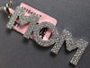 ESTATE LARGE .95CT DIAMOND 14KT WHITE GOLD 3D MOTHER MOM FLOATING PENDANT