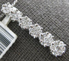 ESTATE .50CT DIAMOND 14K WHITE GOLD CLUSTER FLOWER JOURNEY LOVE FLOATING PENDANT