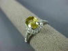 1.41CT DIAMOND & AAA YELLOW TOPAZ 14KT WHITE GOLD 3D OVAL HALO ENGAGEMENT RING