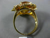 ESTATE EXTRA LARGE 7.62CT AAA MULTI GEM 18K YELLOW GOLD 3D FLOWER BUTTERFLY RING