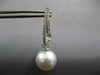 EXTRA LARGE .79CT DIAMOND & AAA SOUTH SEA PEARL 18KT WHITE GOLD HANGING EARRINGS