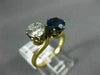 ANTIQUE 3.28CT DIAMOND & AAA SAPPHIRE 18K YELLOW GOLD LOVE KNOT ANNIVERSARY RING