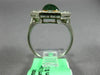 ANTIQUE LARGE 3.80CT DIAMOND & AAA EMERALD PLATINUM 3D OCTAGON ANNIVERSARY RING