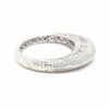 EXTRA LARGE 20.82CT DIAMOND 18KT WHITE GOLD ROUND & BAGUETTE DOME SHAPE BRACELET