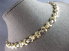 ESTATE 14KT WHITE AND YELLOW GOLD 10MM ITALIAN XO FLAT 17 INCH NECKLACE #27460