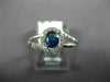 ESTATE .64CT DIAMOND & AAA SAPPHIRE 14K WHITE GOLD 3D CLASSIC LOVE KNOT FUN RING