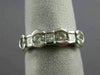 ESTATE 1.20CT DIAMOND 14KT WHITE GOLD 7 STONE SEMI BEZEL ANNIVERSARY RING #22471
