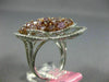 GIA EXTRA LARGE 4.42CT WHITE & PINK DIAMOND 18K ROSE GOLD DOUBLE HEART LOVE RING