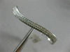 ESTATE LARGE .50CT ROUND DIAMOND 14KT WHITE GOLD 3D DOUBLE RING WAVE FUN RING