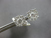 EXTRA LARGE 1.27CT DIAMOND 18KT WHITE GOLD 3D ROUND SOLITAIRE HALO STUD EARRINGS