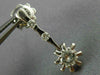 ESTATE .52CT DIAMOND 14K WHITE GOLD 3D DANGLE STUD STAR HANGING EARRINGS #15423