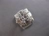 LARGE 1.87CT DIAMOND 18KT WHITE GOLD ROUND & BAGUETTE CLUSTER SQUARE FLOWER RING