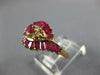 1.16CT DIAMOND & AAA RUBY 14KT WHITE GOLD MULTI SHAPE FLOWER INFINITY LOVE RING
