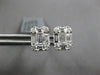 .97CT DIAMOND 18KT WHITE GOLD 3D ROUND & BAGUETTE INVISIBLE SQUARE STUD EARRINGS