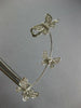 LARGE .63CT DIAMOND 18KT WHITE GOLD MULTI BUTTERFLY EAR CLIMBER HANGING EARRINGS