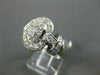 ANTIQUE LARGE .81CT DIAMOND HEART 3D 14KT WHITE GOLD RING SIMPLY BEAUTIFUL 16482