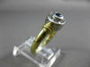 ESTATE .20CT DIAMOND & AAA SAPPHIRE 14KT TWO TONE GOLD 3D HALO BEZEL RING #26337