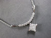 .50CT DIAMOND 14KT WHITE GOLD 3D ROUND & PRINCESS INVISIBLE GEOMETRICAL NECKLACE