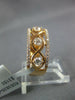 WIDE .68CT DIAMOND 18K ROSE GOLD 5 STONE INFINITY SEMI ETERNITY ANNIVERSARY RING
