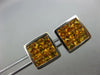 LARGE 3.43CT AAA YELLOW SAPPHIRE 18K WHITE GOLD PRINCESS INVISIBLE STUD EARRINGS