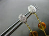 ESTATE .21CT DIAMOND & CITRINE 18KT TWO TONE GOLD 3D OVAL ROUND HAMMER EARRINGS