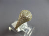ESTATE .98CT DIAMOND 14KT YELLOW GOLD 3D MULTI ROW PAVE OVAL FUN RING