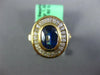 LARGE 2.95CT DIAMOND & AAA SAPPHIRE 18KT YELLOW GOLD 3D CHANNEL ENGAGEMENT RING