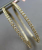 ESTATE LARGE .82CT DIAMOND 14KT YELLOW GOLD 3D INSIDE OUT HOOP HANGING EARRINGS