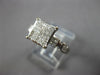 ESTATE LARGE .90CT DIAMOND 14KT WHITE GOLD 3D PRINCESS INVISIBLE ENGAGEMENT RING