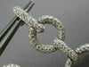 ESTATE 2.90CT DIAMOND 18KT WHITE GOLD CIRCLE OF LIFE GRADUATING HANGING EARRINGS