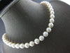 ESTATE AAA SOUTH SEA PEARL 14KT WHITE GOLD 3D 9MM CLASSIC LOVE NECKLACE #27950
