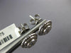 ESTATE LARGE .80CT DIAMOND 18K WHITE GOLD CLUSTER FLOWER HALO ROPE STUD EARRINGS