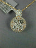 ESTATE LARGE 1.26CT DIAMOND 18KT ROSE GOLD CLASSIC CLUSTER CIRCULAR HALO PENDANT