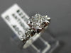 ANTIQUE .40CT OLD MINE DIAMOND 18KT WHITE GOLD SOLITAIRE ENGAGEMENT RING #21616