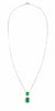 LARGE 3.30CT DIAMOND & AAA EMERALD 18KT 2 TONE GOLD 3D HALO BY THE YARD NECKLACE