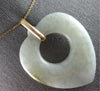 EXTRA LARGE AAA JADE 14KT YELLOW GOLD 3D OPEN HEART LOVE FLOATING PENDANT #27743