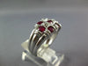 1.83CT DIAMOND & AAA RUBY 14KT WHITE GOLD 3D OVAL & ROUND WOVEN ANNIVERSARY RING